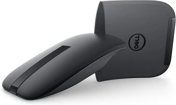 Dell MS700 Bluetooth Travel Wireless Mouse, Black, 4000 DPI Optical Sensor, Multi-Device Connectivity, Touch Scroll, Twistable Design, 24-Month Battery Life