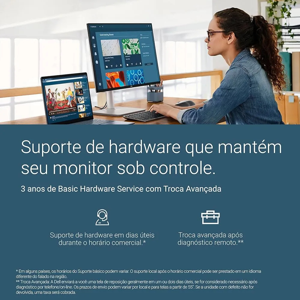 Dell S2725H 27" Full HD (1920x1080) Monitor, 100Hz, IPS, 4ms, 99% sRGB, Built-in Speakers, Ultra-thin Bezel, 2x HDMI, 3 Year Warranty, White 4