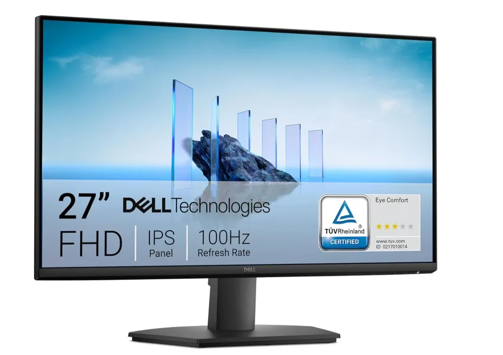 Dell SE2725HM Monitor, 27" IPS Display, FHD Resolution, 100Hz Refresh Rate, 5ms (GtG Fast) Response Time, Eye Comfort Technology, Anti-Glare, Narrow Bezel, Black | SE2725HM
