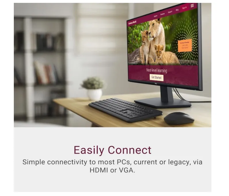 Dell SE2725HM Monitor, 27" IPS Display, FHD Resolution, 100Hz Refresh Rate, 5ms (GtG Fast) Response Time, Eye Comfort Technology, Anti-Glare, Narrow Bezel, Black | SE2725HM 4