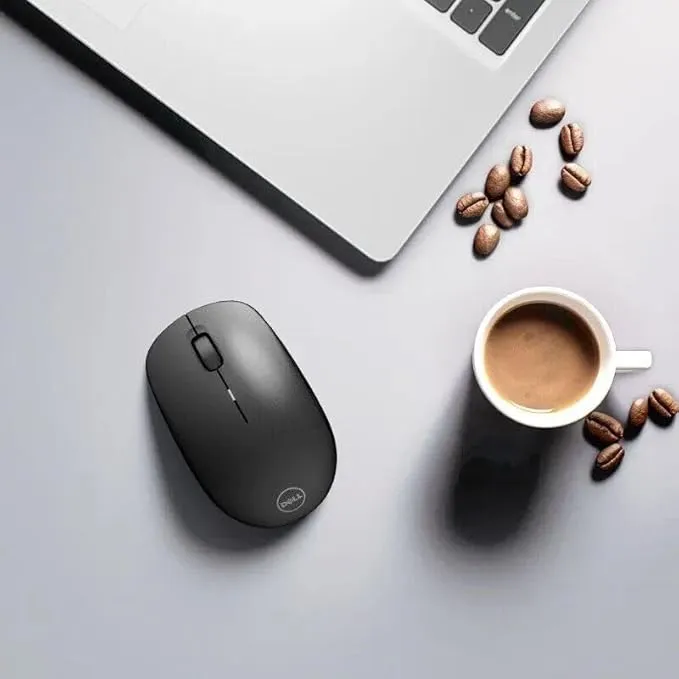 Dell WM126 Wireless Optical Mouse, 1000 DPI, 3-Button, 2.4GHz Wireless Connectivity, USB Receiver, 12-Month Battery Life, Black 4