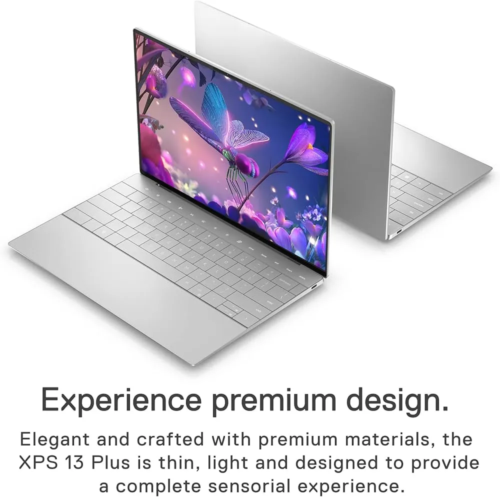 Dell XPS 13 Plus 9320 13.4" OLED 3.5K Laptop, Intel Evo Core i7-1260P, 16GB RAM, 512GB SSD, Touchscreen, Backlit Keyboard, Fingerprint Reader, Windows 11 Home (Silver) 3