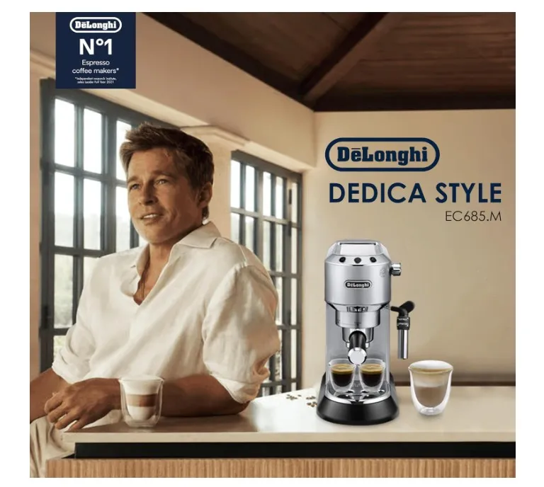 DeLonghi America, EC685M Dedica Deluxe Espresso, Silver, 1 3