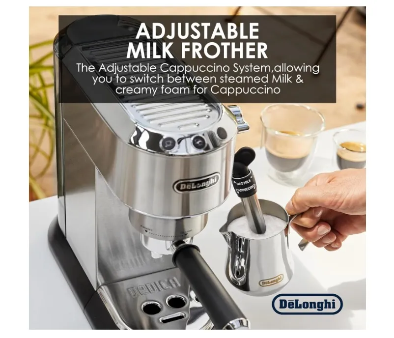 DeLonghi America, EC685M Dedica Deluxe Espresso, Silver, 1 5