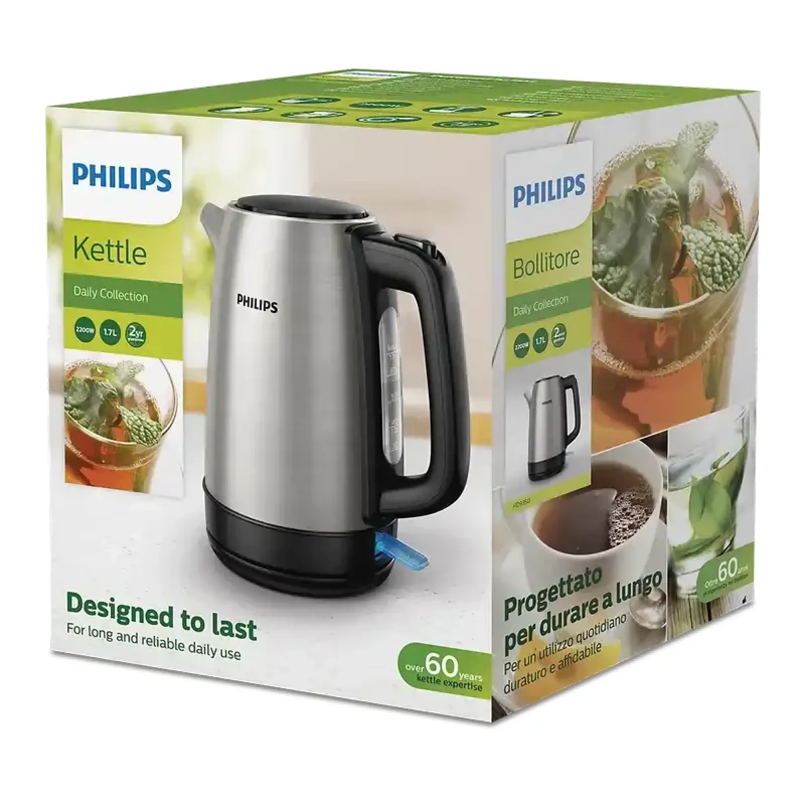 Electric Kettle 1.7 L 2200 W HD9350/92 grey/silver HD9350/92 2