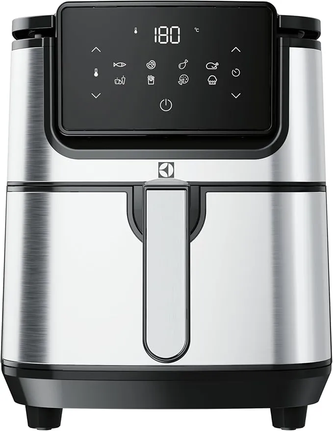 Electrolux 3.5L XL Digital Air Fryer 1500W with Rapid Hot Air Technology, 8 Preset Programs for Frying, Grilling, Broiling, Roasting, Baking, Toasting, Cooking, Auto-Off, Touch Control, E5AF1-710S