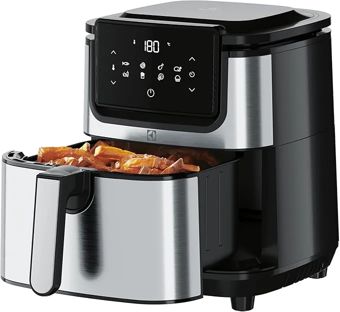 Electrolux 3.5L XL Digital Air Fryer 1500W with Rapid Hot Air Technology, 8 Preset Programs for Frying, Grilling, Broiling, Roasting, Baking, Toasting, Cooking, Auto-Off, Touch Control, ‎E5AF1-710S 3