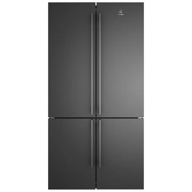 Electrolux 562L UltimateTaste 700 French Door Refrigerator, Quad Door, Inverter Compressor, Frost Free, TasteSealPlus Convertible Drawer, Matte Black – EQE5607BA