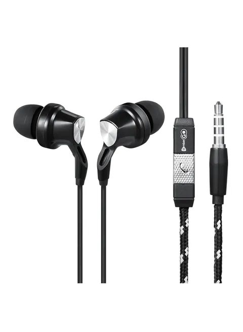 enter Go Jam Brazen Z7 Earphones with Mic, Black