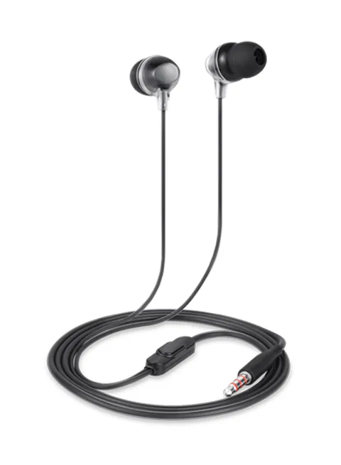 enter Go Thump Y5 Stereo Earphones with Mic, Black