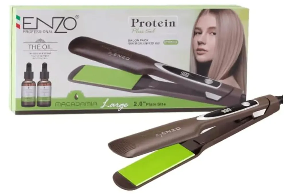 ENZO EN-3991L Professional Ceramic Hair Straightener â€“ Adjustable Temperature, Fast Heating, and 360-Degree-Intl Version 3