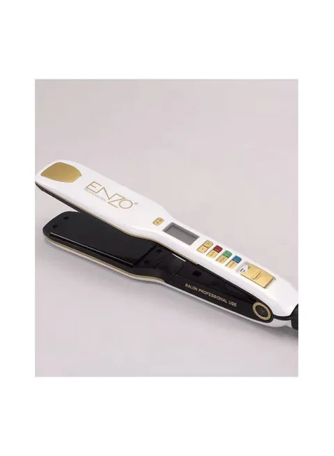 ENZO EN-5111BS Professional Hair Straightener with Adjustable Temperature, Quick Heat-Up & Free Gift (4 x Maca Essence)
