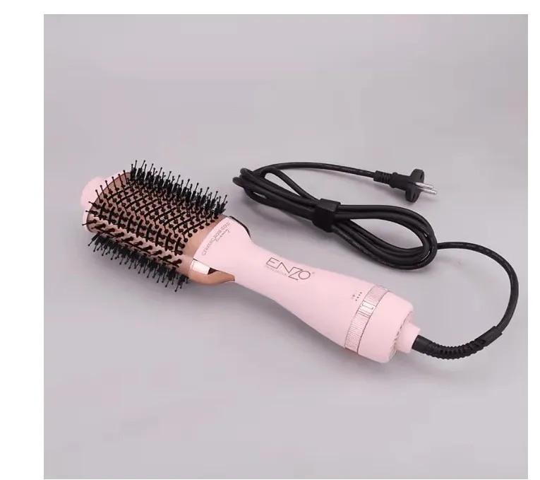 ENZO EN-6209 One-Step 1500W – 2-in-1 Hot Air Brush and Blow Dryer, Adjustable Heat & Speed Settings, Ceramic Coated Barrel-Intl Version-(Pink) 3