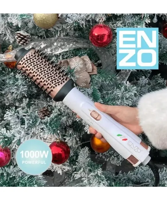 ENZO EN-740 Blow Dryer, Curler, and Straightener, 1000W, Adjustable Heat & Speed Settings, Ceramic Coated Barrel-Intl Version 3
