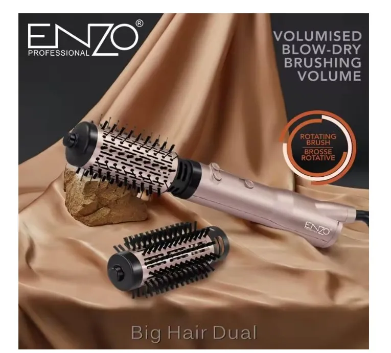 ENZO EN-741 Professional Rotating Volumizing Blow Dryer- 2200W Hair Dryer with Ionic Technology, Adjustable Heat & Speed Settings, Cool Shot Button, and Concentrator Nozzle - International Version 4