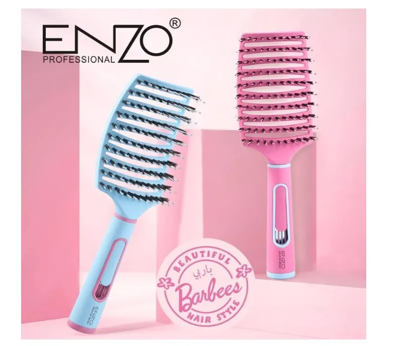 Enzo Professional Advanced Skeleton Hair Brush 9034 – Vented Styling & Blow Dry Brush for Fast Drying, Detangling & Volume – Lightweight Professional Hair Brush – For All Hair Types - Blue