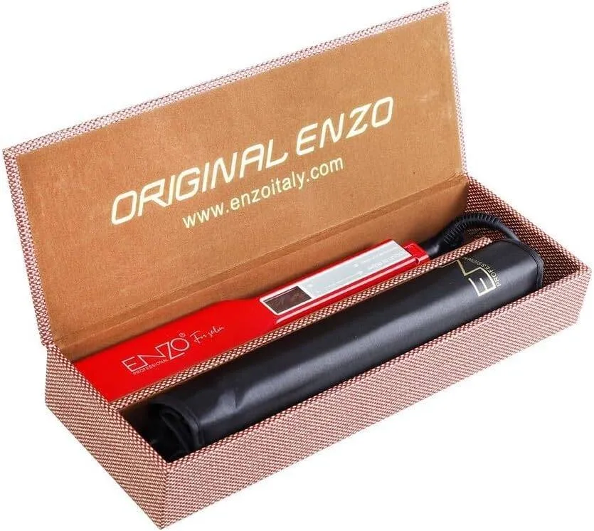 ENZO Professional EN-3667 Titanium Hair Straightener – Professional Flat Iron with Advanced Titanium Plate Technology, Adjustable Temperature & Rapid Heat-Up (International Version) 3