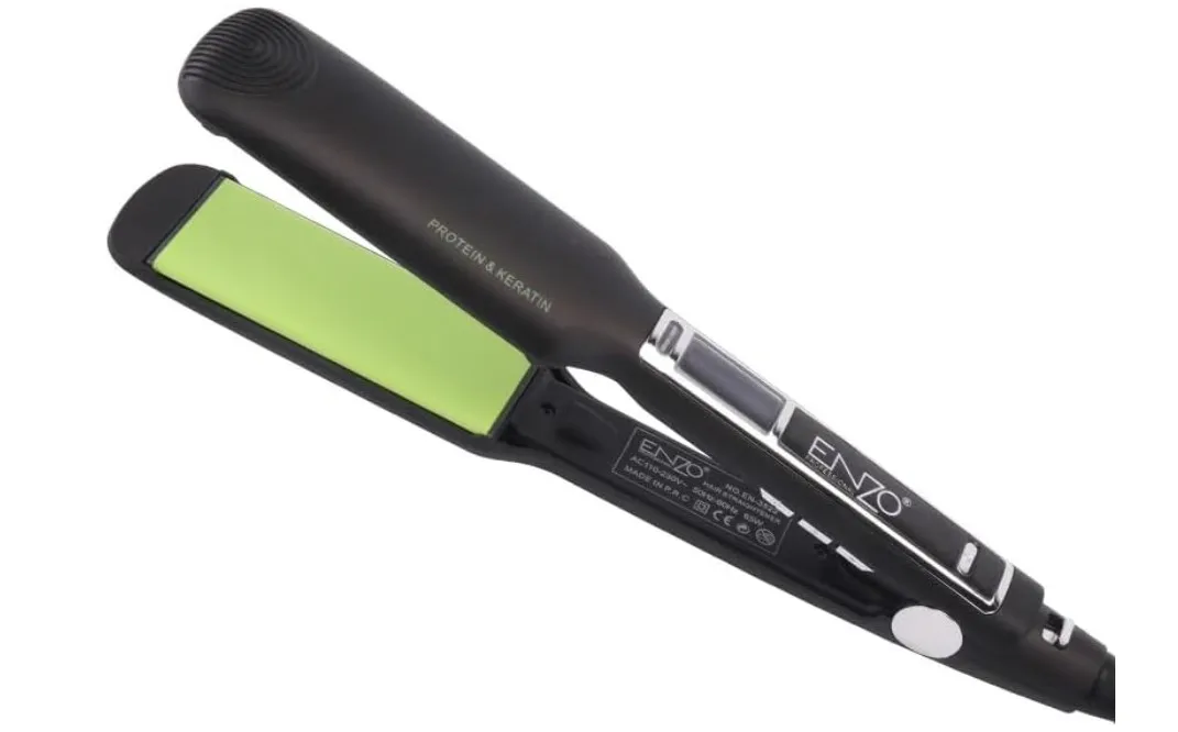 Enzo Professional EN-3822 Hair Straightener – Professional Ceramic Flat Iron for Smooth, Frizz-Free Styling – Intl Version