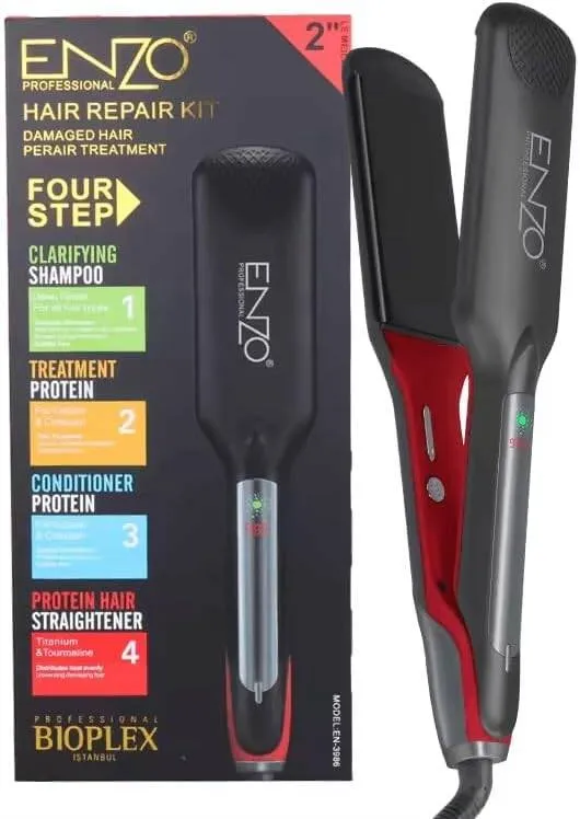 ENZO Professional EN-3986 Hair Repair Tool Kit Protein Hair Straightener (International Version)