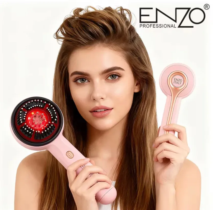 ENZO Professional EN-4004 Scalp Head Massager Comb – Electric Hair & Head Massager for Stress Relief, Hair Growth, Dandruff & Scalp Stimulation (International Version)