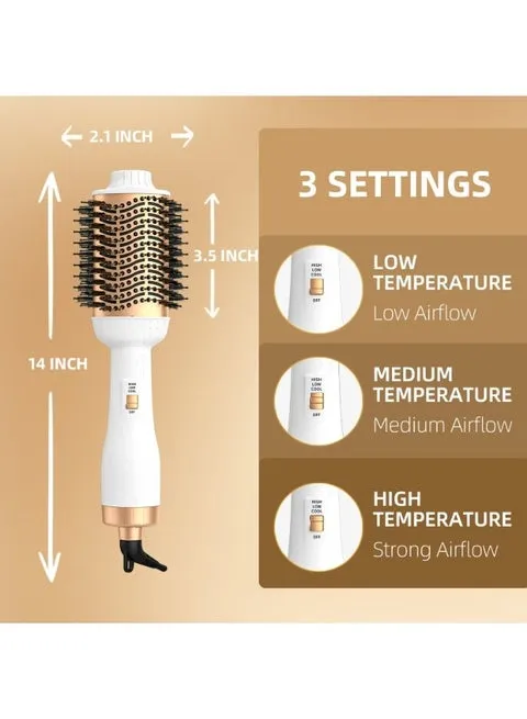 ENZO Professional EN-4134 Hair Styling Comb – 3-in-1 Ionic Hair Styler for Drying, Straightening, Curling & Volumizing (International Version) 4