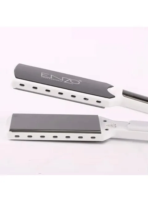 ENZO Professional EN-5050 Nano Titanium Hair Straightener with Adjustable Temperature & 4 Coconut Oil Bottles – International Version
