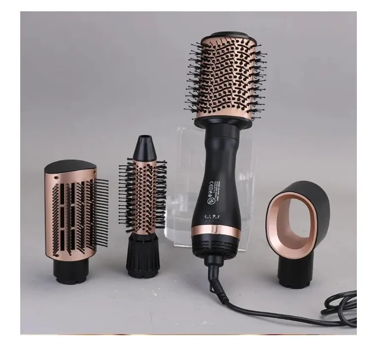 Enzo Professional EN-6207 4-in-1 Professional Hair Dryer & Styler – Multi-Function Hot Air Brush with Volumizer, Straightener & Hair Concentrator - Intl Version