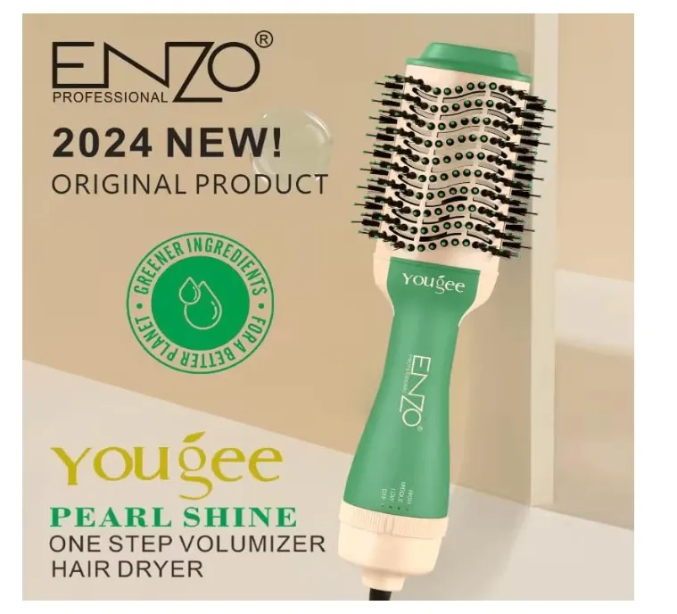 ENZO Professional EN-6212 Professional One-Step Hair Dryer and Styler - Volumizing Hot Air Brush with Ionic Technology, Ceramic Coating - Intl Version 4