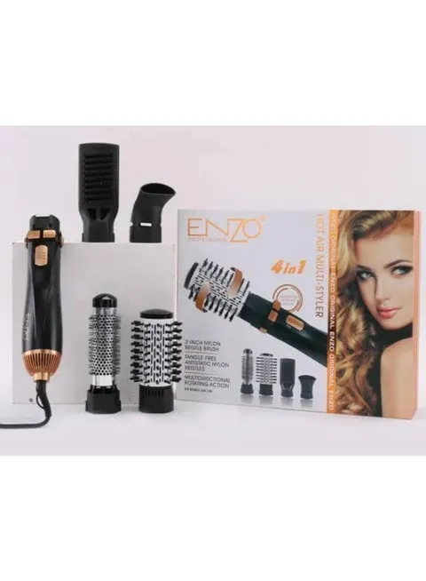 ENZO Professional EN-746 Hair Brush Multi Styler – Sleek Black Design for Effortless Styling & Detangling (International Version) 2