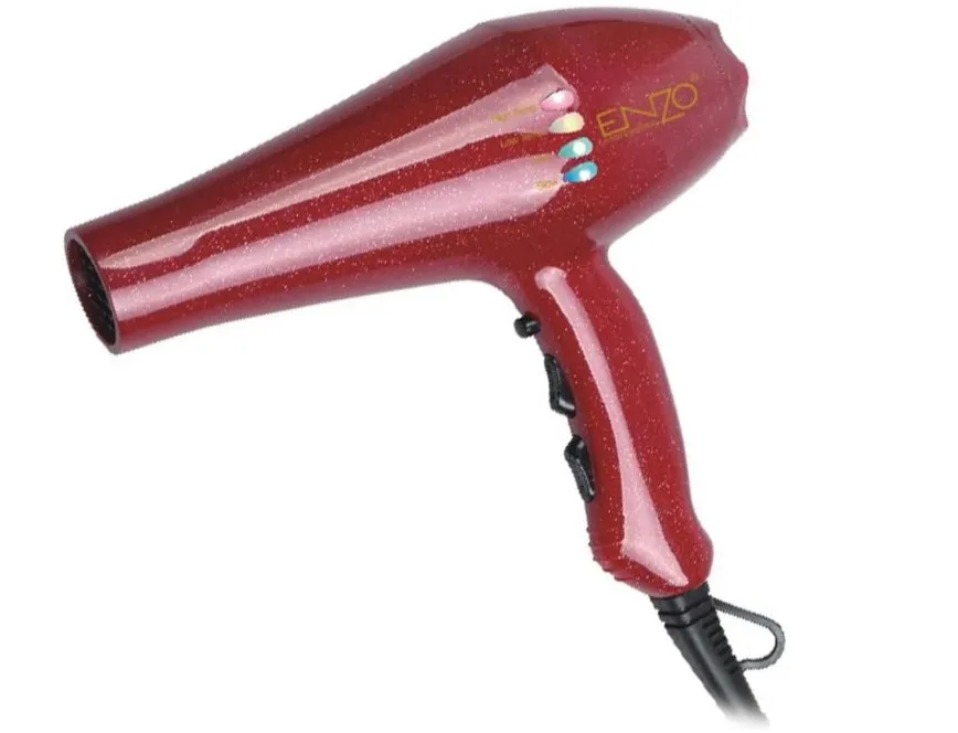 ENZO Professional EN‑8860R Ionic Hair Dryer – Powerful Salon‑Grade Blow Dryer with Dual Heat & Speed Settings – Ionic Technology for Smooth, Frizz‑Free Hair - Intl Version 4