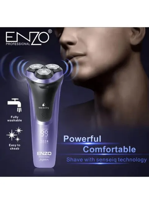 ENZO Professional EN-9306 Rechargeable Triple Blades Shaving Razor for Men – Portable High-Performance Electric Shaver with Precision Blades & Long-Lasting Battery (International Version) 3