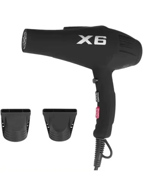 ENZO Professional EN-X6 Salon High-Power Hair Blow Dryer – 2500W Professional Hair Dryer with Ionic Technology, 3 Heat Settings, 2 Speed Settings & Concentrator Nozzle (Black) – International Version 3