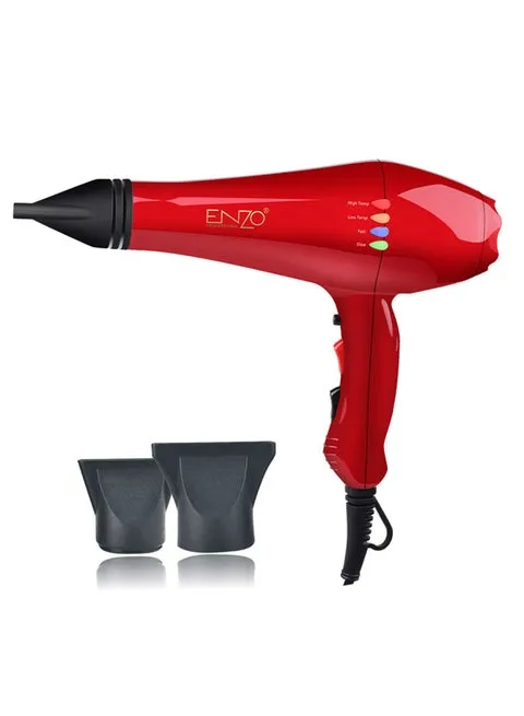 ENZO Professional Ultimate Hair Dryer 6000W EN-8860R (Red) – International Version