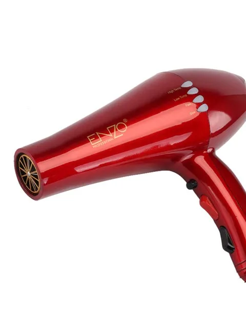 ENZO Professional Ultimate Hair Dryer 6000W EN-8860R (Red) – International Version
