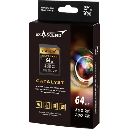 Exascend Catalyst SD Series UHS-II V90 64GB SDXC Memory Card