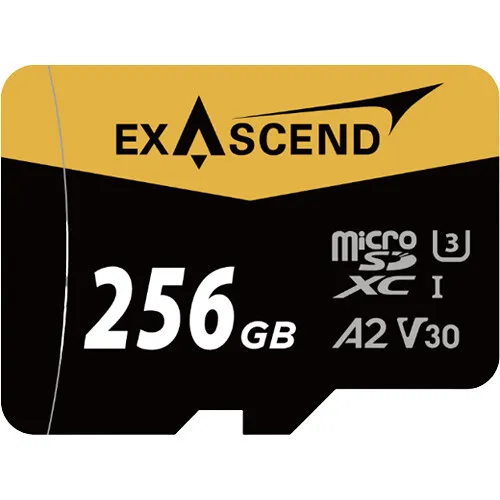 Exascend Catalyst UHS-I V30 U3 Class 10 256GB microSDXC Memory Card with SD Adapter 2