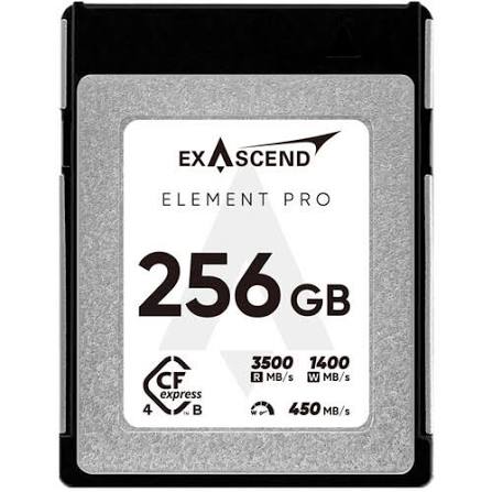 Exascend Element Pro 256GB CFexpress 4.0 Type B Memory Card, Up to 3500MB/s Read & 1400MB/s Write, PCIe 4.0, 3D TLC, 12K Video Support – EXPC4SB256GB