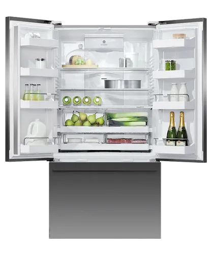 Fisher & Paykel 605L French Door Refrigerator Freezer with Bottom Drawer, ActiveSmart™ Foodcare, Frost Free, Inverter Compressor, Stainless Steel – RF610A