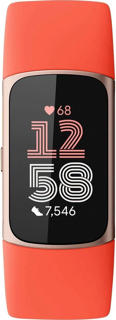 FITBIT ACTIVITY TRACKER CHARGE 6 (GA05184-NA) CORAL / CHAMPAGNE GOLD ALUMINUM 2