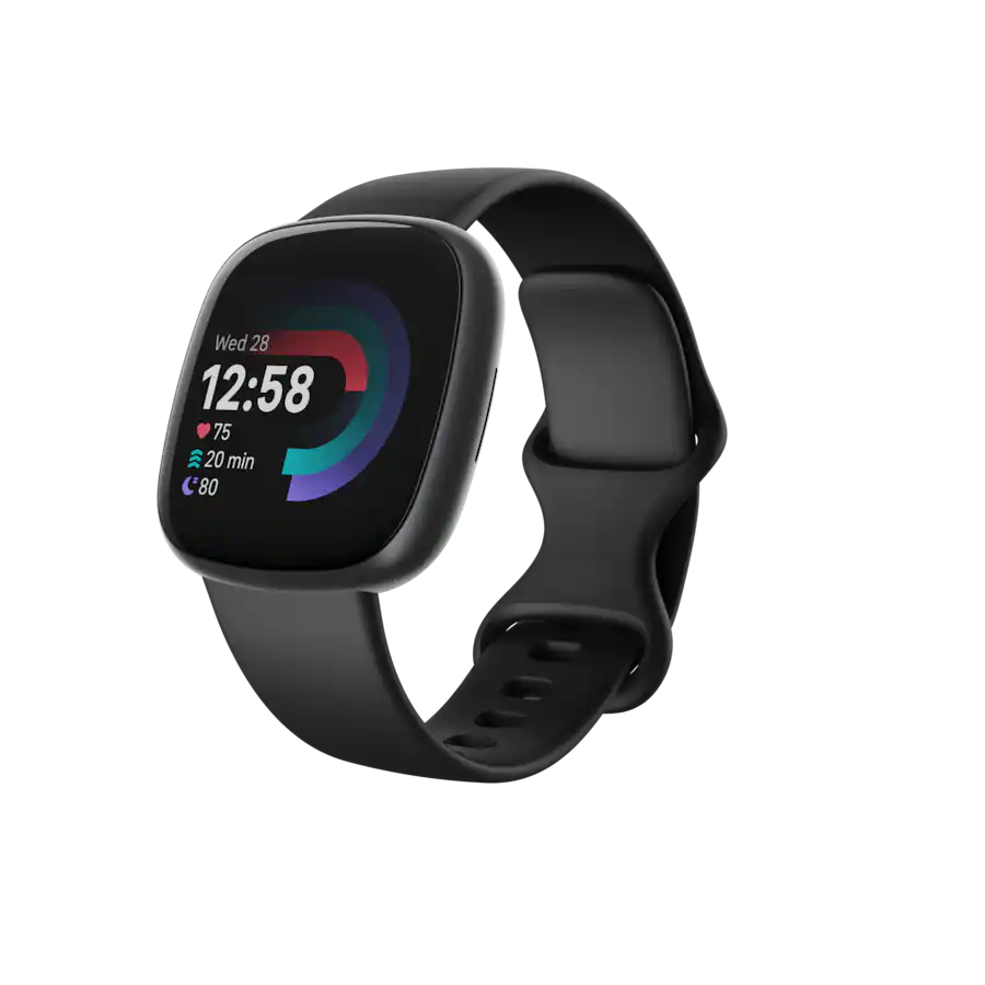FITBIT ACTIVITY TRACKER VERSA 4 FITNESS WATCH (FB523BKBK-US) BLACK / GRAPHITE ALUMINUM 3