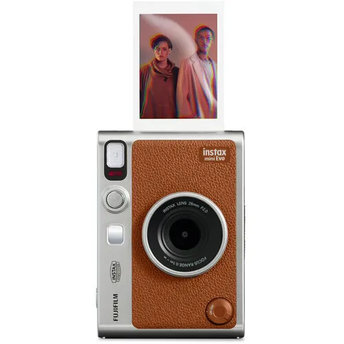 FUJIFILM INSTAX MINI EVO HYBRID INSTANT CAMERA BROWN 2