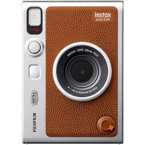 FUJIFILM INSTAX MINI EVO HYBRID INSTANT CAMERA BROWN 4