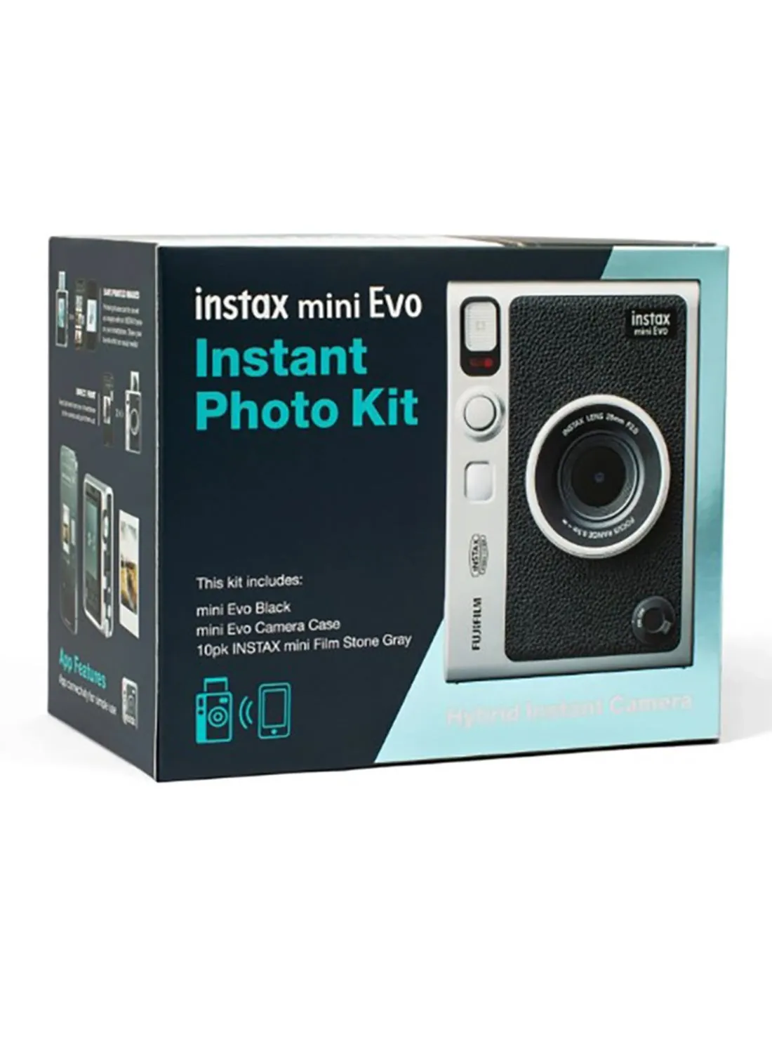 FUJIFILM INSTAX MINI EVO INSTANT PHOTO KIT CAMERA BLACK 3