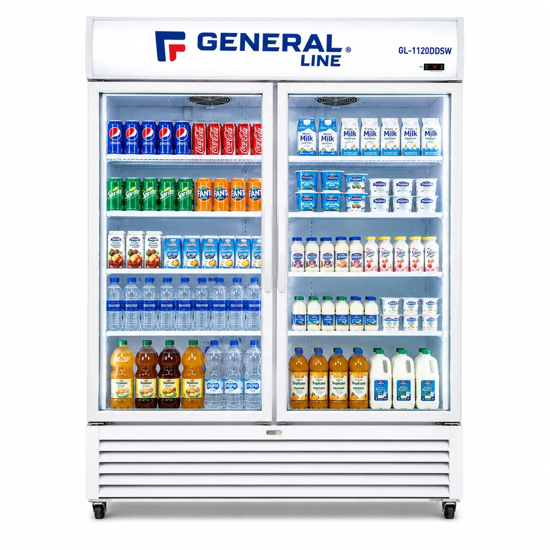 General Line Glass Door Showcase Chiller – GL-1120DDSW