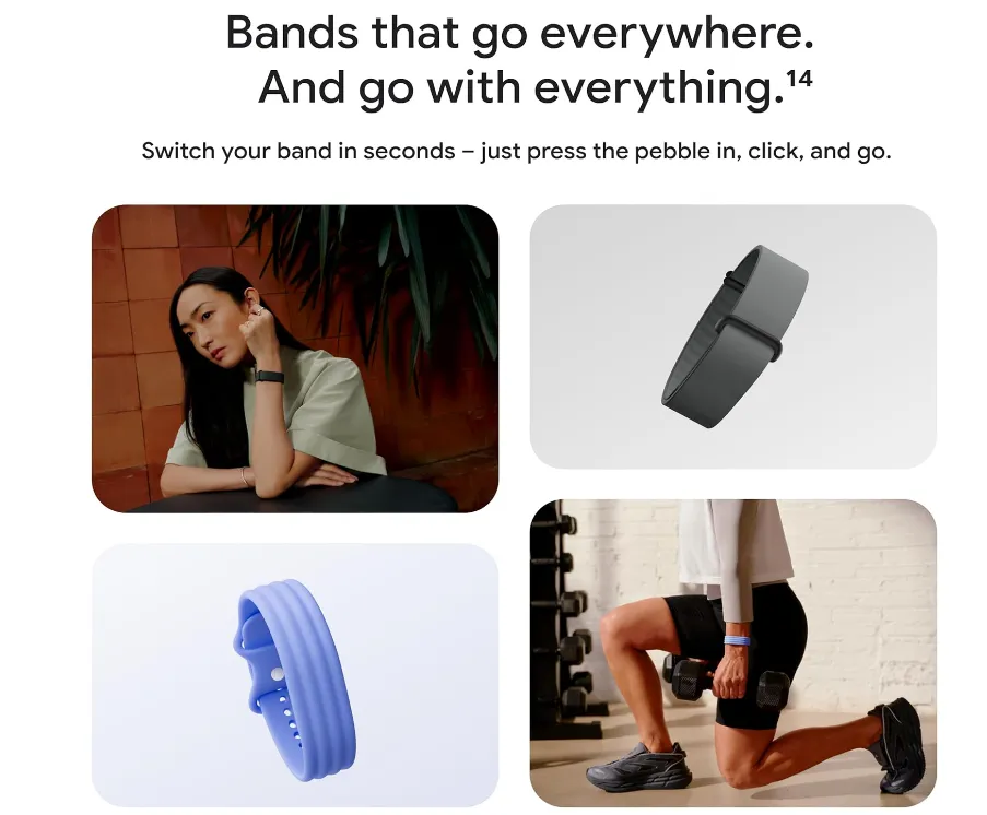 Google Fitbit Air - Screenless Activity Tracker with Fitness, Heart Rate, and Sleep Tracking - Personalized AI-Powered Coaching - Up to 7 Days’ Battery Life - Works with iOS and Android - Obsidian- International Version 3