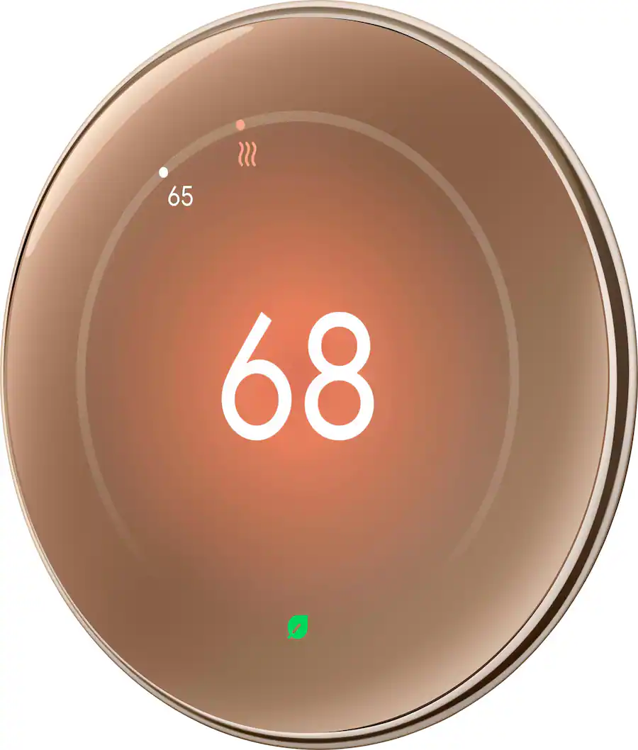 GOOGLE NEST LEARNING THERMOSTAT (4TH GEN) + NEST TEMPERATURE SENSORS (2ND GEN) (GA05171-US) POLISHED GOLD 3