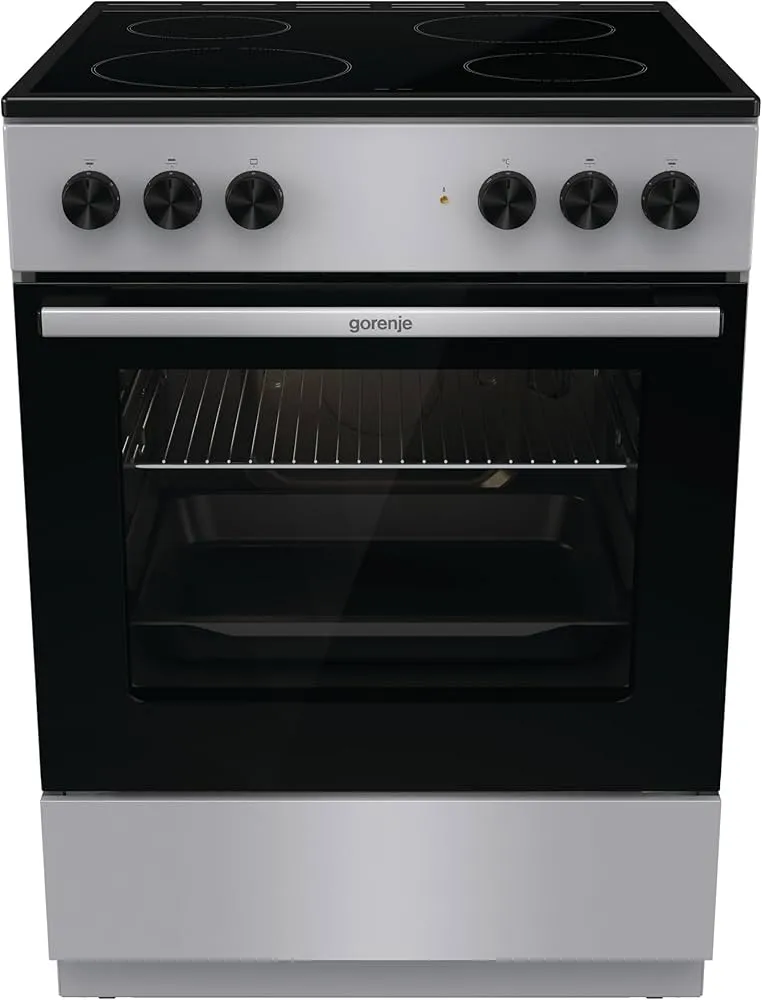 Gorenje 60 cm Electric Cooker with 4 Electric Hotplates & 65L Oven GEC6A11SG (Multicolour)