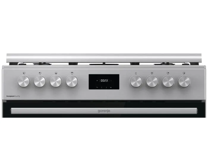 Gorenje 90 cm Freestanding Gas Cooker with 5 Gas Burners & 92L Multifunction Electric Oven GGI9C20X (Black/Stainless Steel) 3