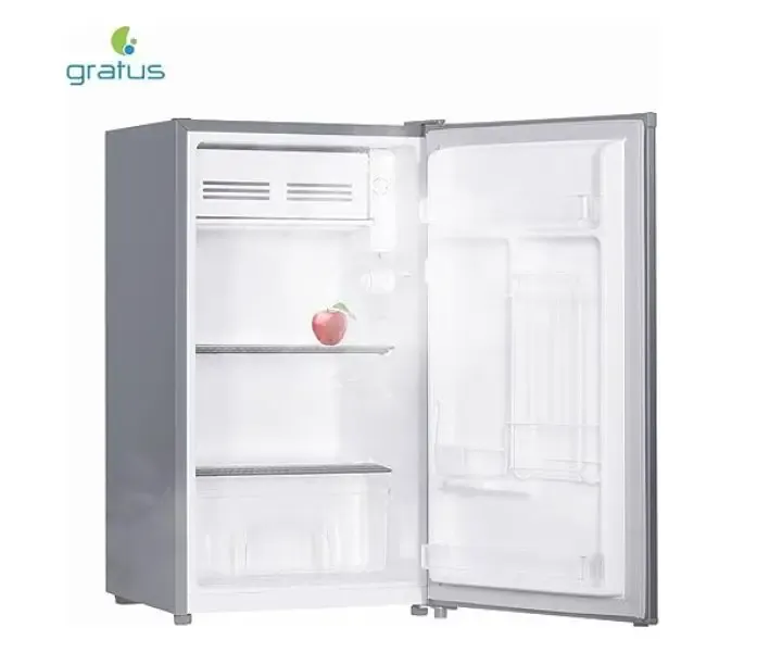 Gratus 111L Single Door Refrigerator with Direct Cool Technology, Mechanical Temperature Control, Separate Chiller, Reversible Door & Inox Finish – GRFDD111HCX1