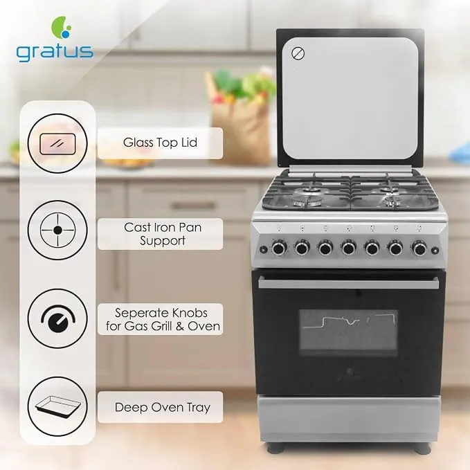 Gratus 60×60 Gas Cooker – FCR604KTSS1 3